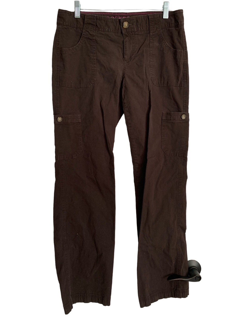 DOCKERS Women’s Dark Brown Straight Leg Cargo Pants